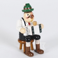 Figurka do kadzidełka, 11,5 cm "Akordeonista"z fajką