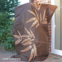 Duży worek z włókniny (70g/m kw.) "Bambus", brązowy / ochra, W:240 x S:200 cm, fi ok. 125 cm, z zamkiem błysk.