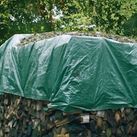 Plandeka do przykrywania z PE, odporna na warunki atmosferyczne, zielona, 500 x 400cm
