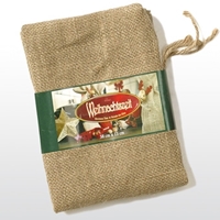 Jutowy woreczek na prezenty, W:38 x S:13 cm, naturalny, w zestawie po 2 sztuki