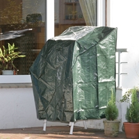 Pokrowiec z PE na 4 krzesła jedno na drugim, zielony, W:110 x S:66 x głębokość : 66 cm