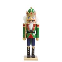 Dziadek do orzechów Król 30 cm, zielony / niebieski