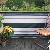 Osłona balkonowa z PE Design, szara-antracyt W:90 x D:500 cm