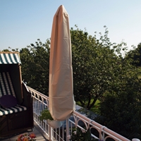 Pokrowiec na parasol przeciwsłoneczny, beżowy, wysokość 140cm, Ø 35cm