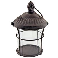 Latarnia metalowa mini -Sharon- W:15cm, kolor szary antyk