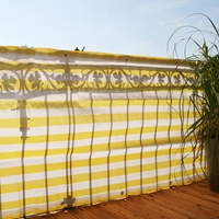Osłona balkonowa z PE, żółto-biała W:90 x D:500cm
